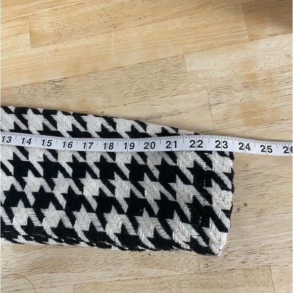 CHICOS Jacket size 2 Knit Motto Jacket Black & White Houndstooth Outerwear Large - Picture 13 of 14